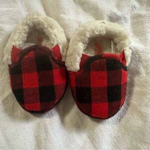 Buffalo Plaid Toddler Slippers size 3/4